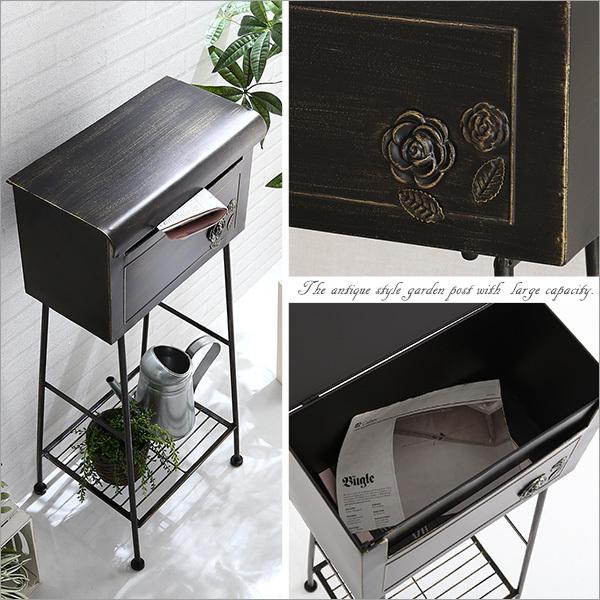 置くだけ 簡単 ガーデン ポスト 郵便ポスト ハイタイプ 郵便受け
