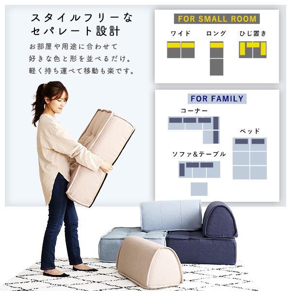 OneAid クッションソファ 約70cm 1人掛け クッションソファ 極厚まんまる座面 フロアソファ Mia