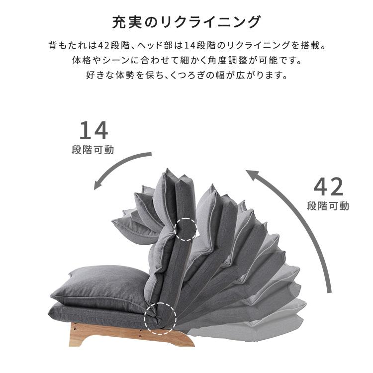 Cowser カウザー 脚付きリクライニングローソファ オットマンセット 幅73cm 1人掛け リクライニングソファ ハイバックソファ ゆったり ローソファ 代引不可