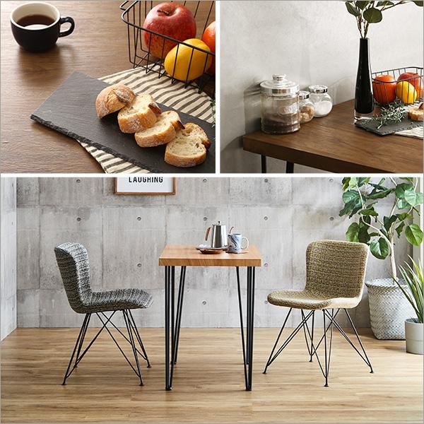 ファブリックダイニングチェア2脚 75cm幅テーブル 3点セット PALAY×Umbure ダイニングテーブルセット テーブル チェア 2人掛け スチール脚 オシャレ 代引不可_9