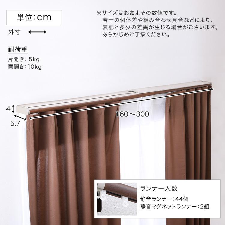 省エネサイドキャップ付きカーテンレール カバートップ仕様 ダブル