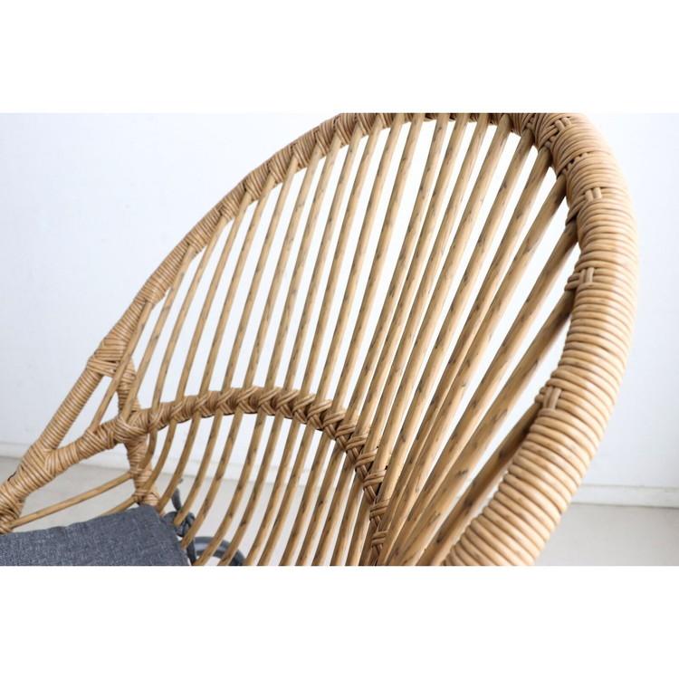 リゾネア オーバルチェア (ラタン調／クッション付き) オーバルチェア リゾートチェア クッション付き ガーデンチェア