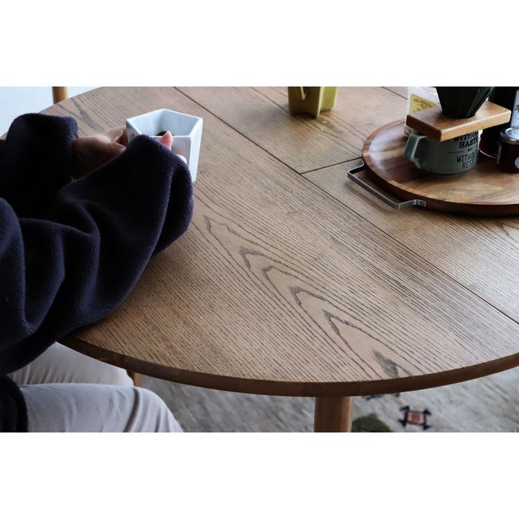 ダイニングテーブル 伸長式 幅90 120 cm 丸テーブル ラウンドテーブル