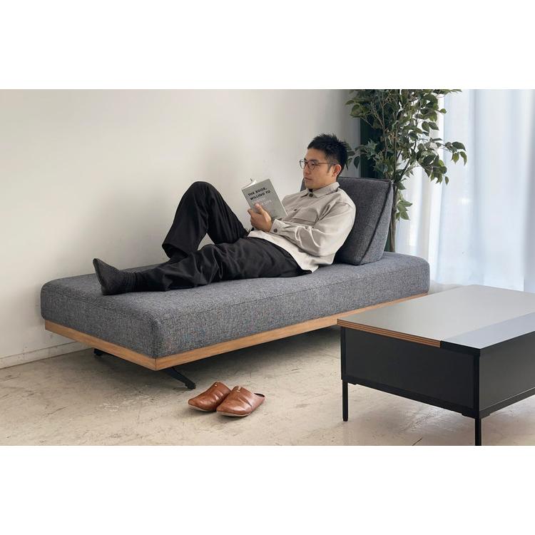 ローソファ 2.5人掛け 背面クッション付き ソファベッド 幅170cm ローソファ 2.5人掛け 背面クッション付き ソファベッド 幅170cm