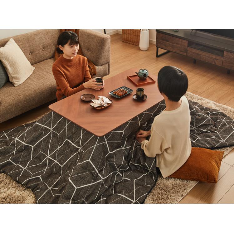 こたつテーブル 長方形 幅105cm 季節家電 高さ調節可能 節電 省エネ 
