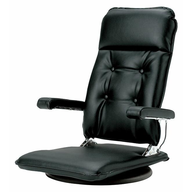 リコメン堂 光製作所 日本製 本革 回転 座椅子 国産 リクライニング 和