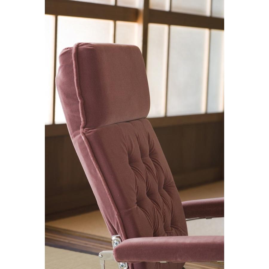 リコメン堂 光製作所 日本製 本革 回転 座椅子 国産 リクライニング 和