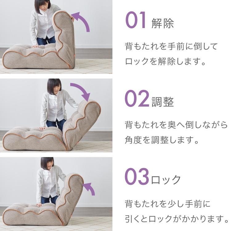 ソファ座椅子 2P オットマンセット Piglet 3rd 2P OTTOMAN 2人掛け ソファ リクライニングチェア フロアチェア おしゃれ かわいい リビング 代引不可_12
