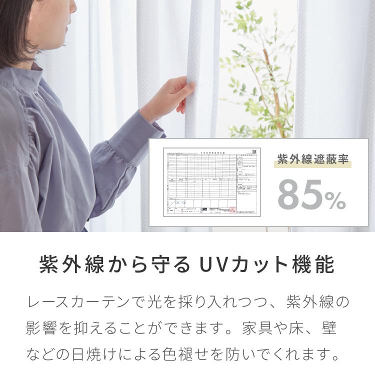 リコメン堂 高機能 断熱 レースカーテン 夜も見えにくい 6タイプ×11