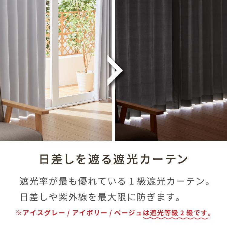 FLAME RETARDANT ドレープカーテン4枚セット ミドルサンシャット