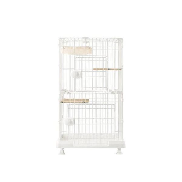 アイリスオーヤマ ミニキャットケージ ハンモック付き マットホワイト