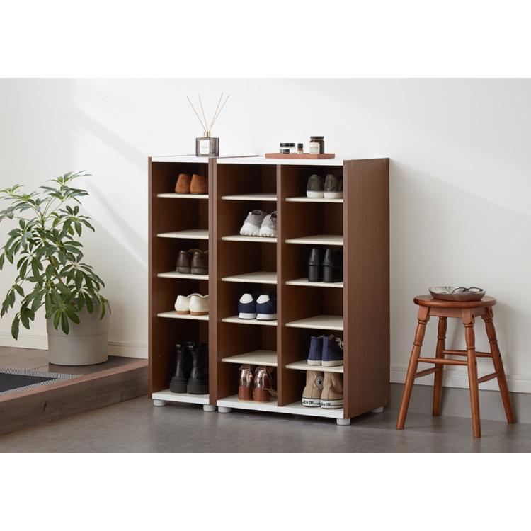 日本製 棚板が外せて洗える シューズラック 大容量 シューズボックス