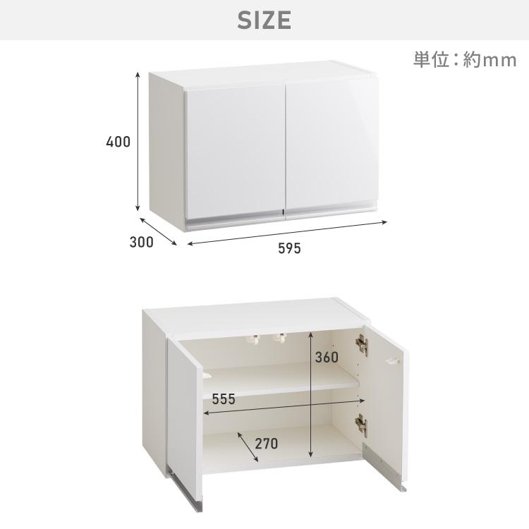 選べる吊戸棚豊富なサイズ 壁面収納 吊戸棚 幅60 奥行30 完成品 日本製