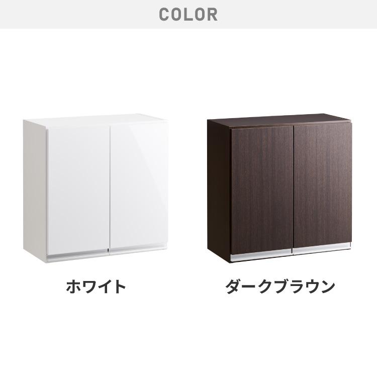 選べる吊戸棚豊富なサイズ 壁面収納 吊戸棚 縦型 幅60 奥行30 完成品 日本製 F キッチン 洗面所 リビング 吊り戸棚 棚 可動棚 高さ調節 鏡面 木目 代引不可の画像