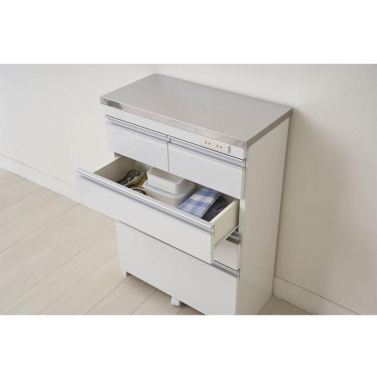 完成品 日本製 キッチンカウンター ステンレス鏡面薄型 幅60 高 完成品 日本製 キッチンカウンター ステンレス鏡面薄型 幅60 高