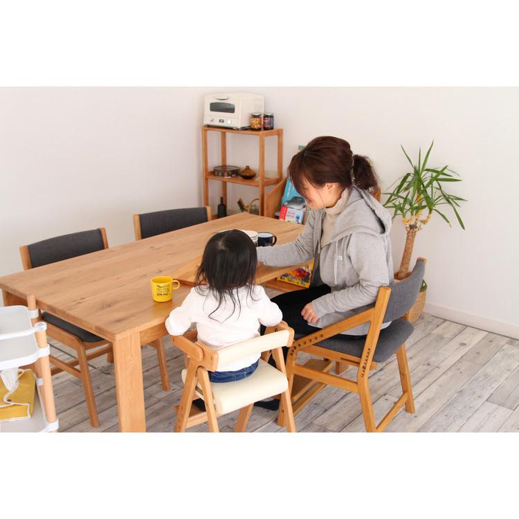 折りたたみ キッズチェア 持ち運び 子ども用 キッズ用 ハイチェア ハイタイプ 天然木 ダイニング 安全 ダイニングチェア アイボリー おしゃれ 代引不可の画像