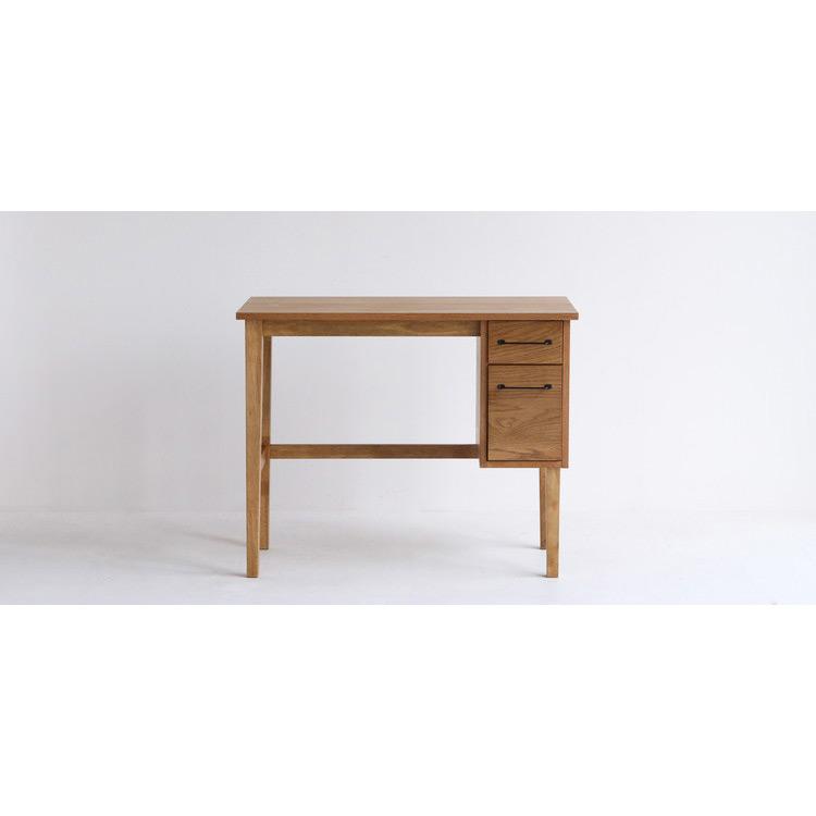 オフィスデスク 幅90cm デスク 天然木 取っ手 スチール PCデスク 勉強