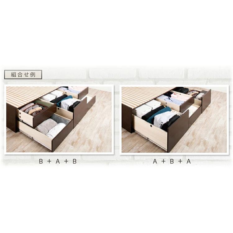 ベッド シングル 収納付き 日本製 フレームのみ 大容量 ベッドフレーム 木製 引き出し付き 収納ベッド 木製ベッド シンプル インテリア 北欧 代引不可｜recommendo｜03