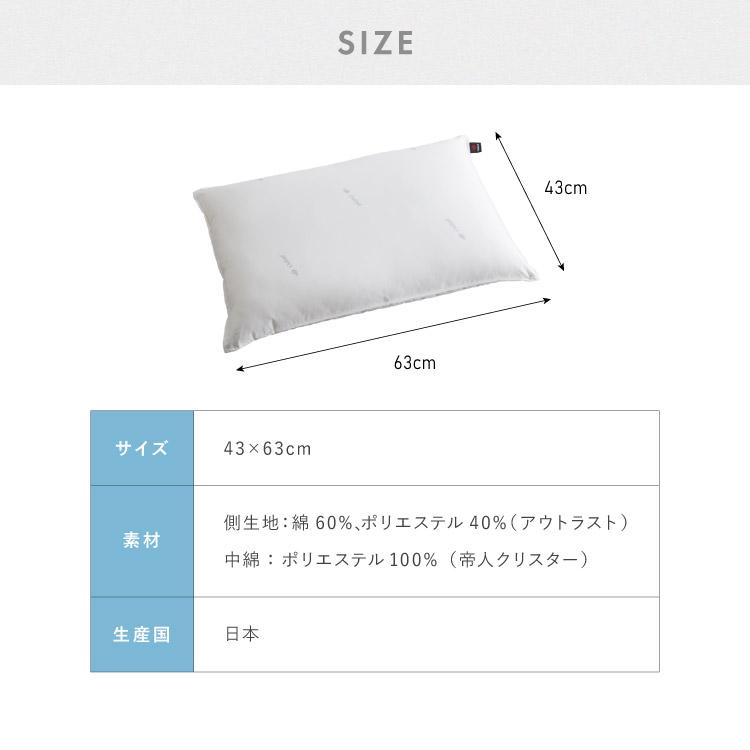 リコメン堂 枕 テイジン製中綿使用 日本製 洗える アウトラスト 温度