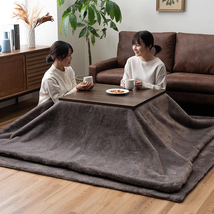こたつ布団 長方形 約190×290cm 大判 フェイクファー 生地 フランネル