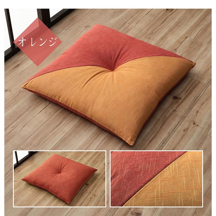 和モダン 座布団 日本製 国産 和室 洋室 先染め 織物 綿 約60×60cm