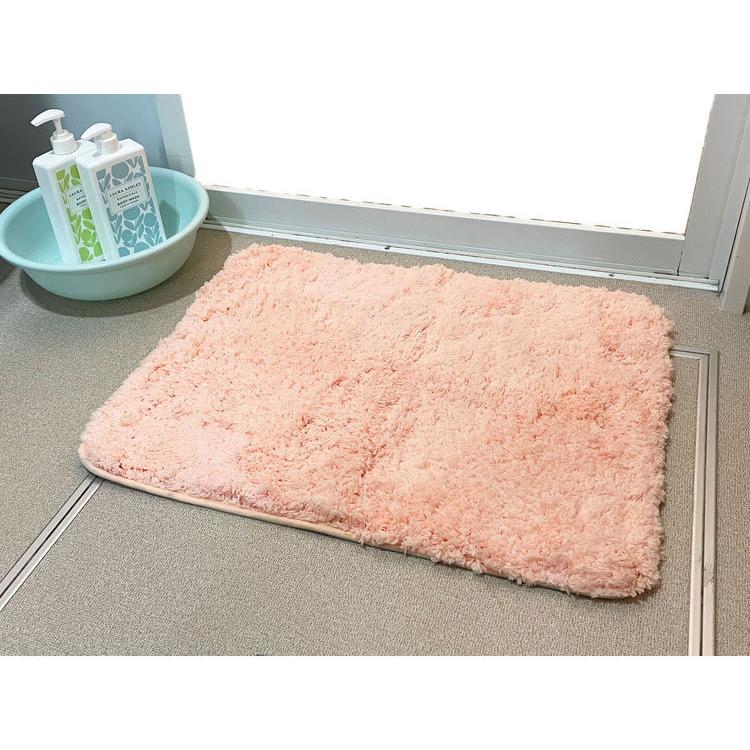 マルナカ マイクロファイバー バスマット 2枚セット 45×60cm シンフォニー ふわっふわ 洗える ノンスリップ加工済み お風呂マット