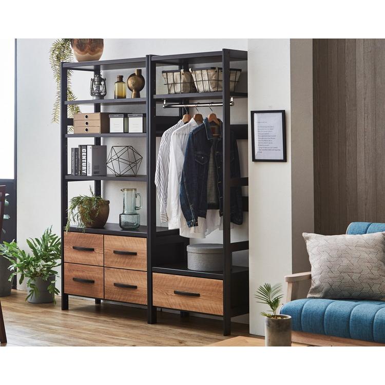 ワードローブ スチールラック 収納 幅60 奥行40 高さ180 フリーラック