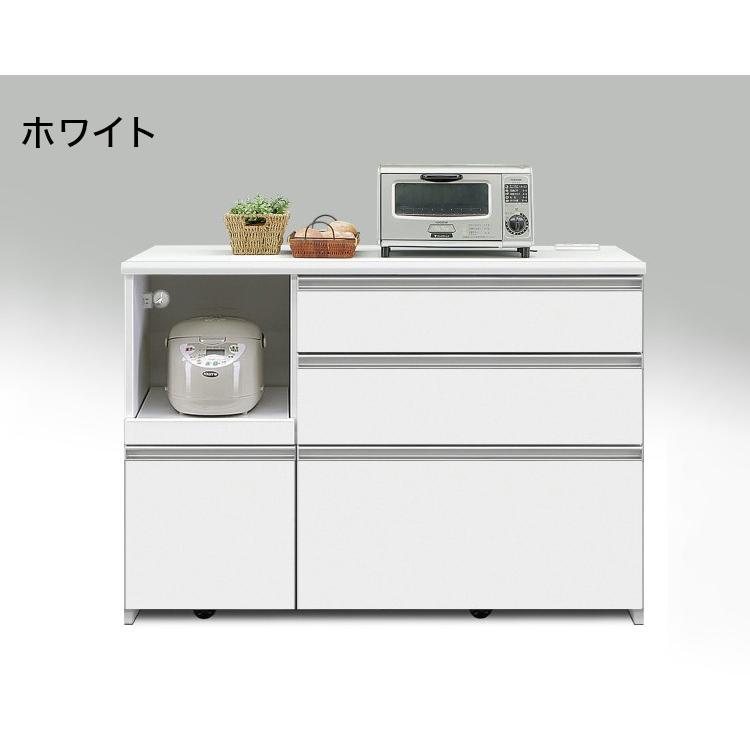 幅79.8㎝ キッチンカウンター 高さ99㎝ ホワイト ヘリオス80 白 三幸