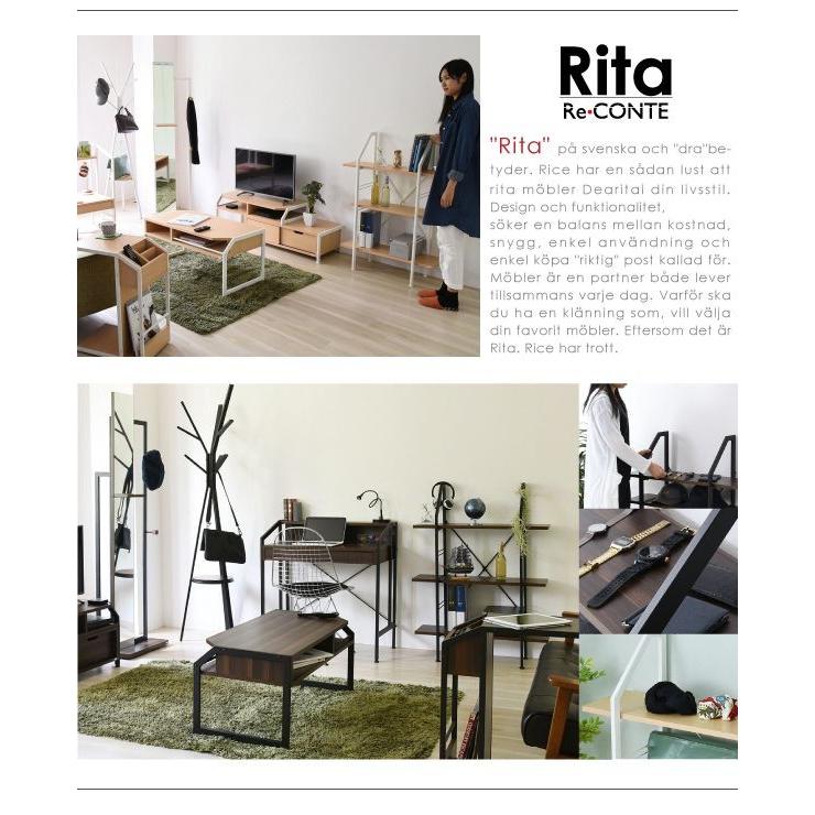 Rita インテリア シェルフ 北欧 デザイン オープンラック ラック 棚 ミッドセンチュリー 家具 ブルックリンスタイル 飾り棚 4段 高さ110 代引不可の画像