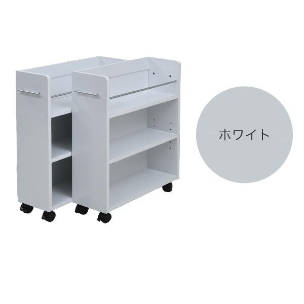 クローゼット 押し入れ 収納 棚 ワゴン キャスター ラック クローゼット 収納 ラック 本棚 2個セット 幅19 奥行58 キャスター付き