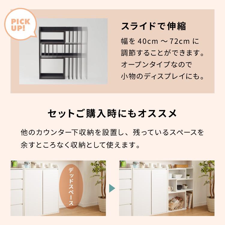 カウンター下収納 4点セット 薄型 ミニ キャビネット 両扉 付き カウンター下収納 4点セット 薄型 ミニ キャビネット 両扉 付き