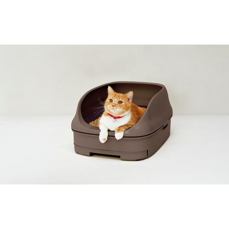 エステー ニャンとも清潔トイレ オープンタイプ ブラウン 猫トイレ 猫