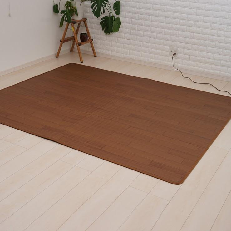 倉 木目調 ホットカーペット 2畳用 176 176cm フローリング調カーペット 表面防水