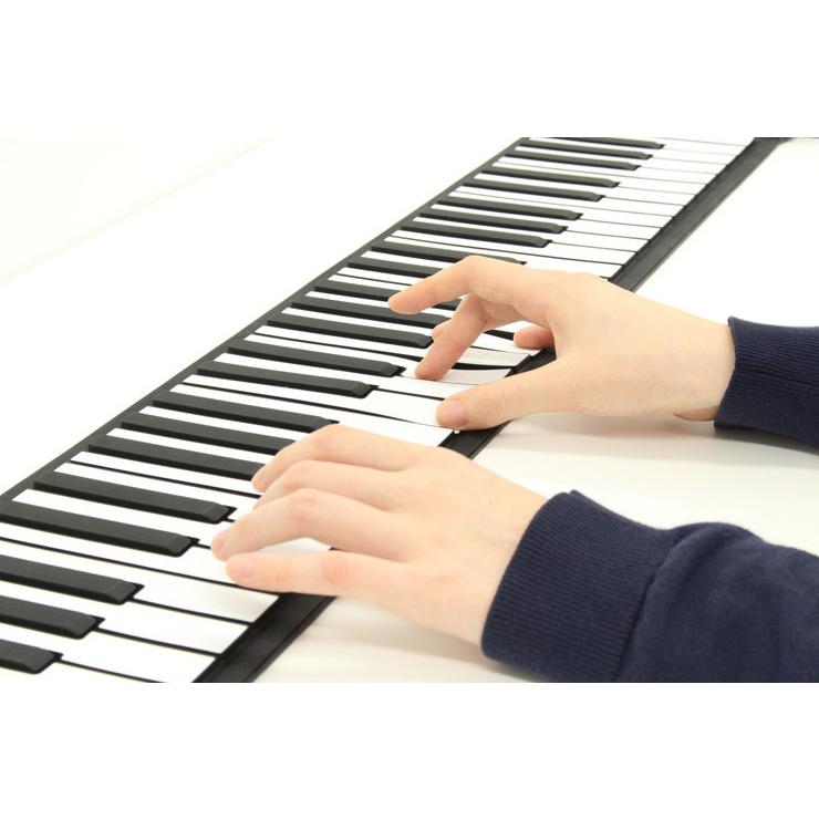 ロールピアノ 61鍵盤 電子ピアノ デモ演奏曲 45種 キーボード おもちゃ