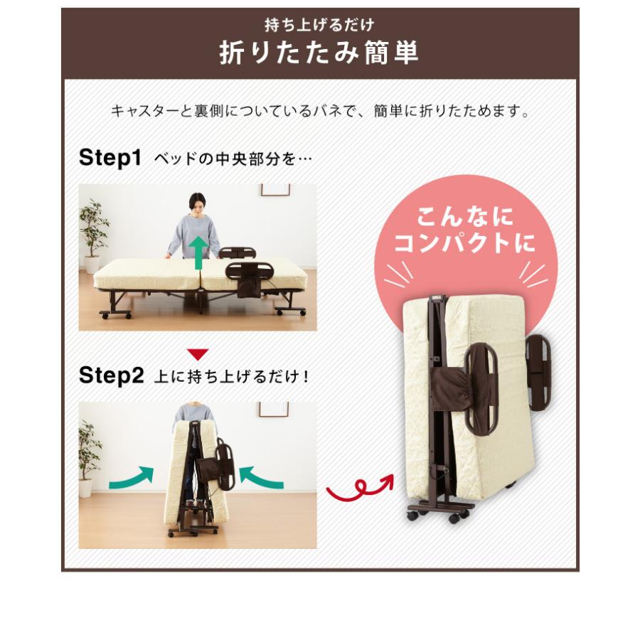 電動ベッド ポケットコイルマットレス使用 シングル 極厚13cm 電動