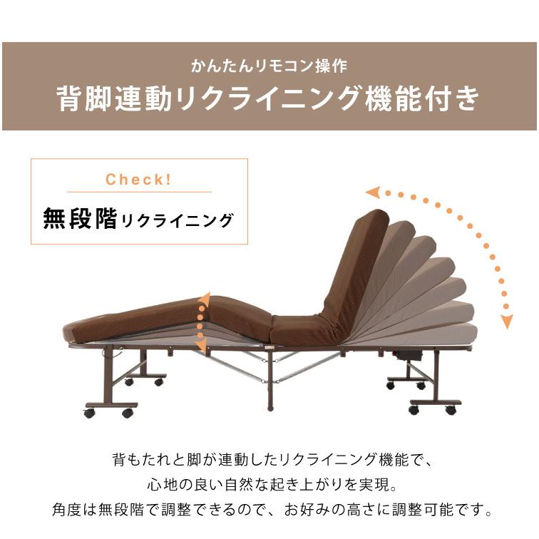 電動ベッド 高床式 45cm 高反発ウレタン使用 シングル 厚さ10cm 電動
