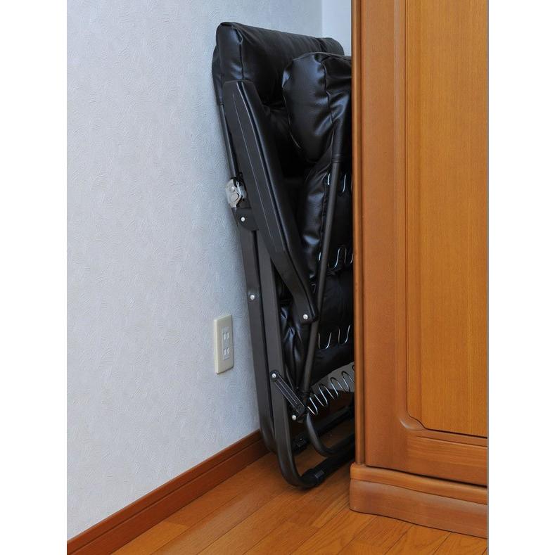 フットレスト付リラックスチェア ワインレッド リクライニングチェア