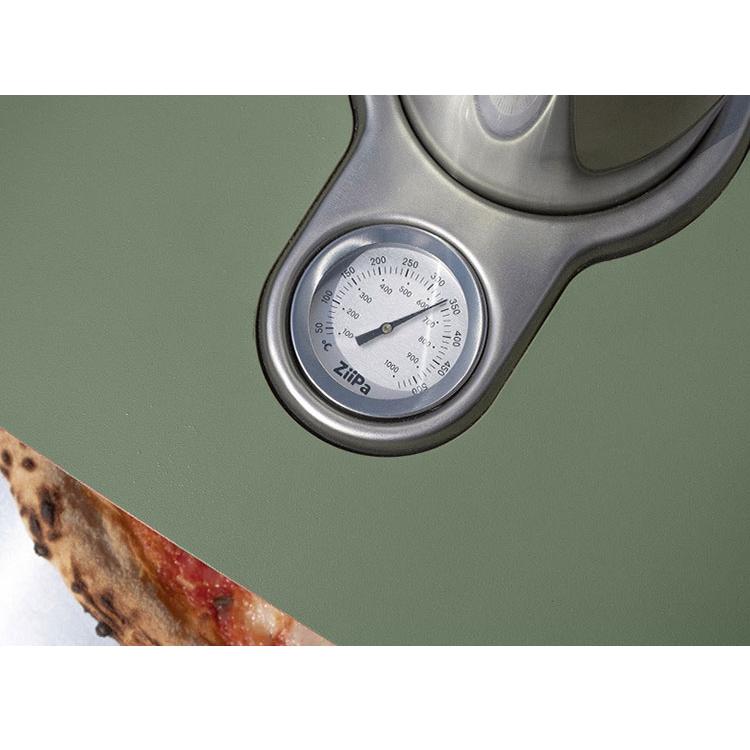 ピザオーブン ZiiPa PIANA コンパクト ピザ窯 温度計付き ピザストーン