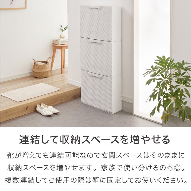 下駄箱(小物入れとしてリビングで使用)　美品 artplast アートプラスト イタリア製 シューズボックス 幅51cm ラタン