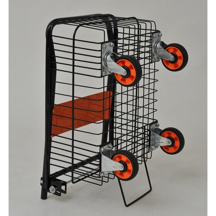 折りたたみバスケット台車 省スペース レジャー アウトドア 買物 段差ラクラク 代引不可