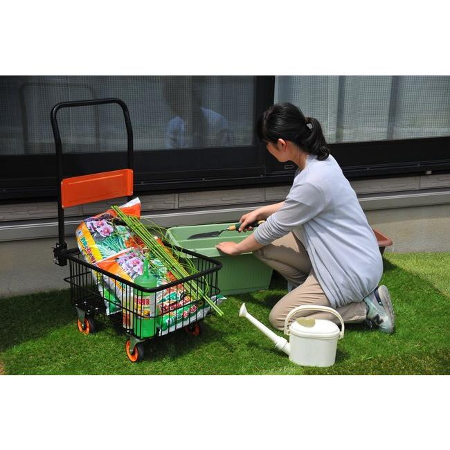 折りたたみバスケット台車 省スペース レジャー アウトドア 買物 段差ラクラク 代引不可