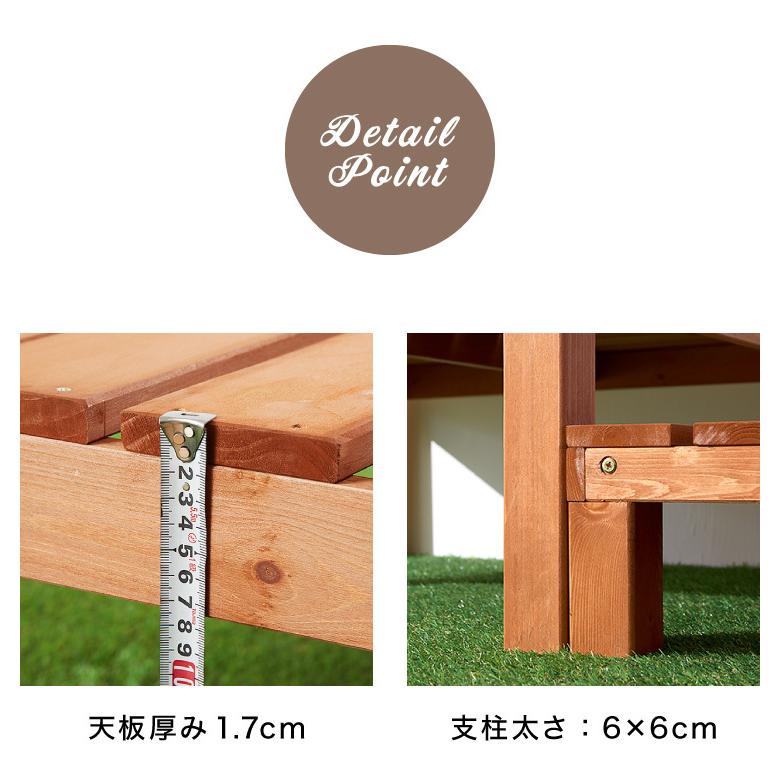 天然木 ウッドデッキ キット 0.75坪 フルセット 4点セット