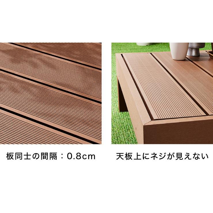 人工木ウッドデッキ 90×90cm 単品 ウッドデッキ 木目調 樹脂 ガーデン 