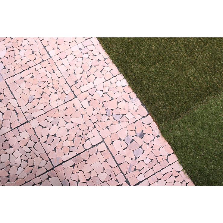 天然石マット 24枚セット 30×30cm 防草シート使用 石畳 おしゃれ