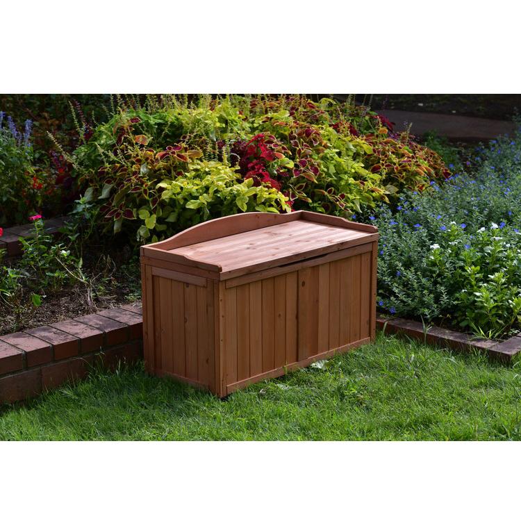 天然木ベンチストッカー ボックスベンチ 収納家具 屋外ストッカー 天然