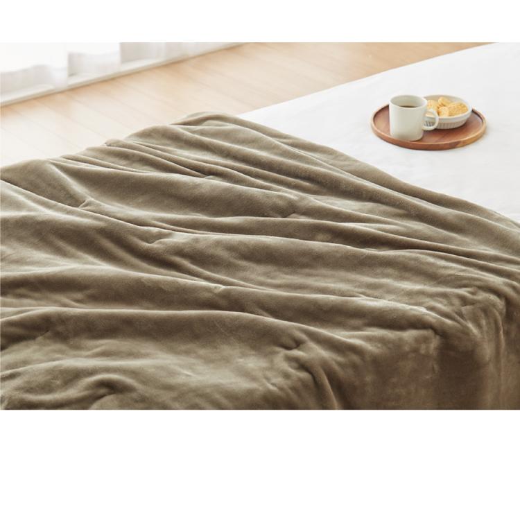 フランネル 電気掛け敷き毛布 188×130cm 消臭 デオテックス 本体丸洗い