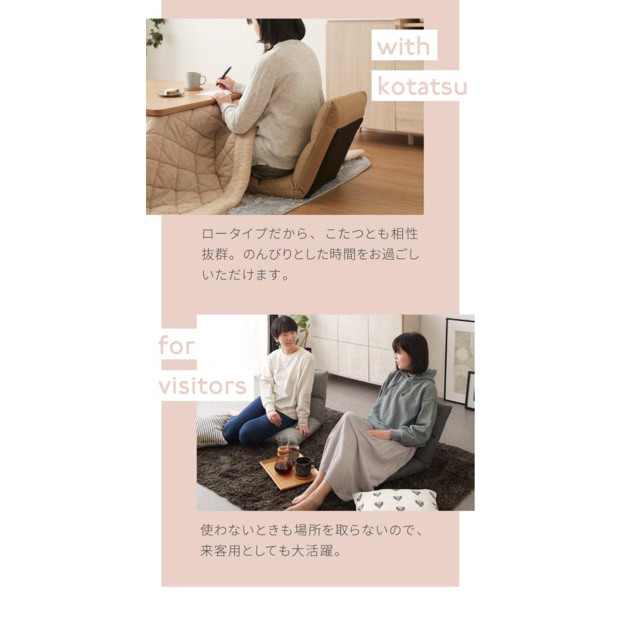 リコメン堂 座椅子 コンパクト 持ち運び 折りたたみ リクライニング