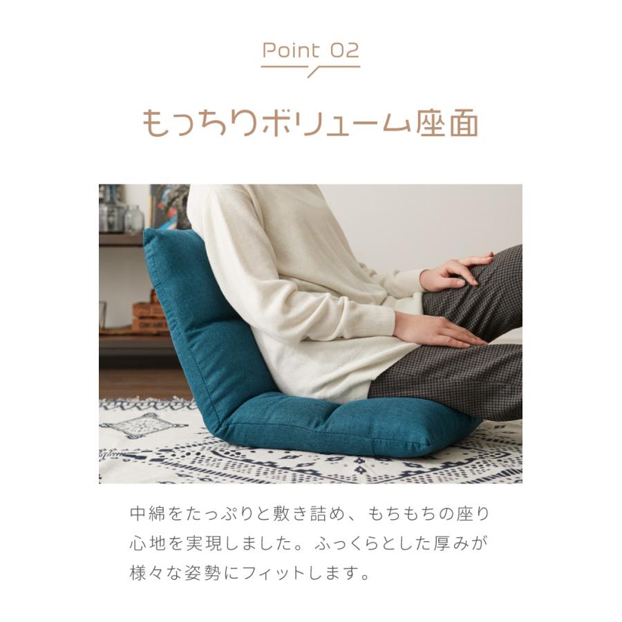 リコメン堂 座椅子 コンパクト 持ち運び 折りたたみ リクライニング