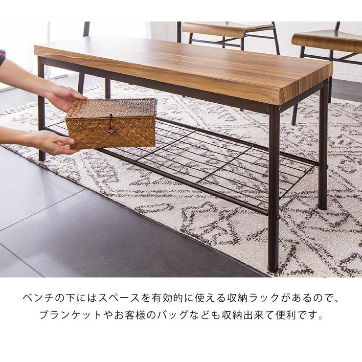 リコメン堂 ベンチ ダイニングベンチ 木製 100cm幅 ダイニングチェア