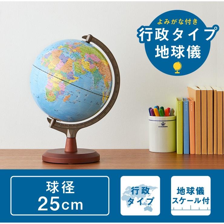 地球儀 レイメイ藤井 よみがな付地球儀 行政タイプ 径25cm 国旗